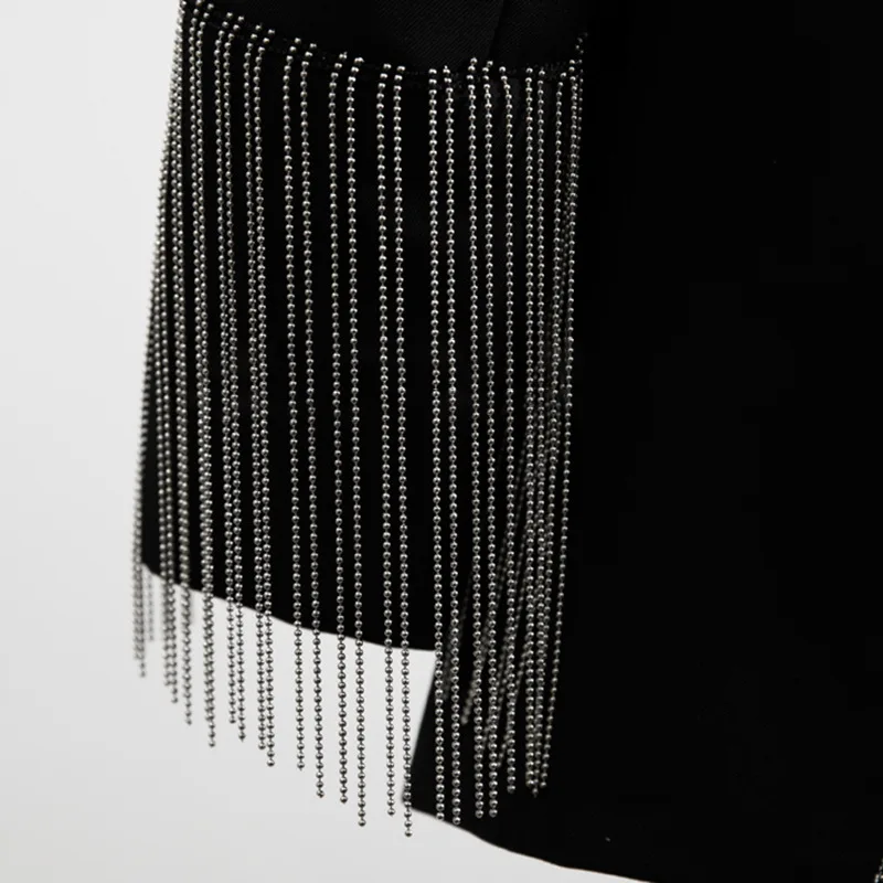 JRHYME/осенний высококачественный Женский однотонный приталенный пиджак туника с