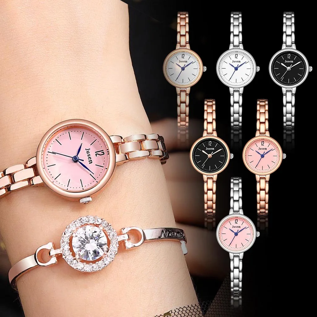 Модные Простые Звездные бриллиантовые инкрустированные часы из сплава женские