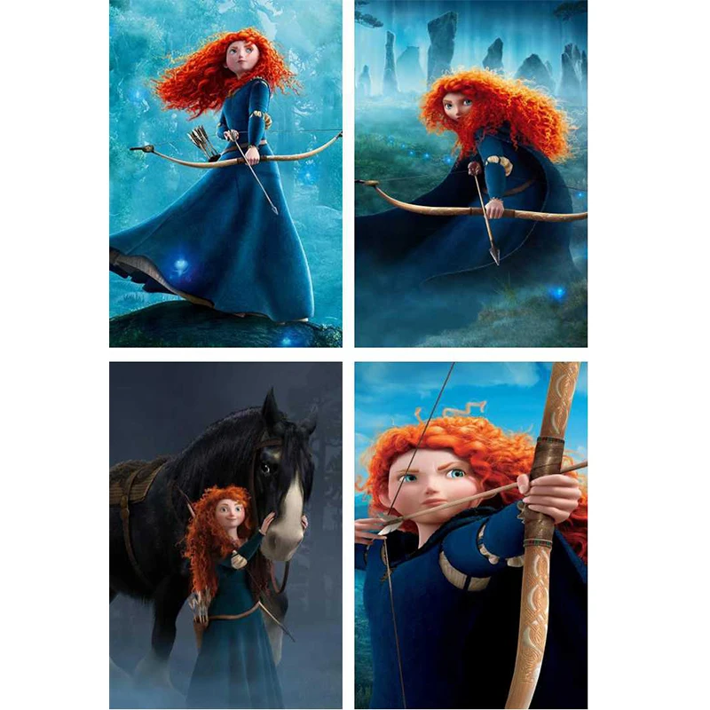 Алмазная живопись Disney 5D «сделай сам», мультяшная картина с изображением героев мультфильмов, легенды храбрости, Merida, полная вышивка квадрат...
