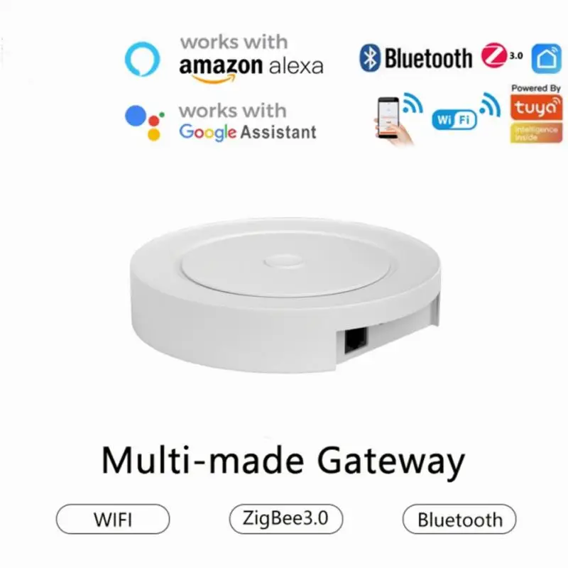 

Смарт-шлюз Tuya Zigbee, многорежимный сетевой хаб с Wi-Fi, Bluetooth, работает с приложением Tuya Smart Life, с голосовым управлением через Alexa Google Home