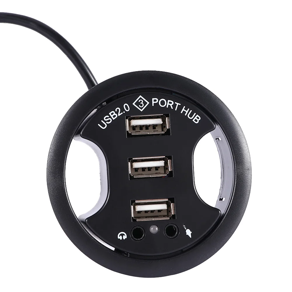 USB2.0 мульти-Функция концентратор 3 Порты с аудио ухо адаптер тегов USB комбо