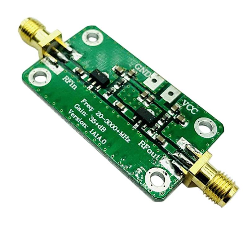 

RF Signal Amplifier Module DC 3.3-6V 20-3000MHz 35DB Amplification Gain Low Noise for Broadband