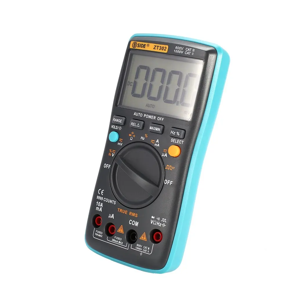BSIDE ZT302 Цифровой мультиметр 9999 количество истинных RMS AC/DC Вольт Ампер Ом Емкость