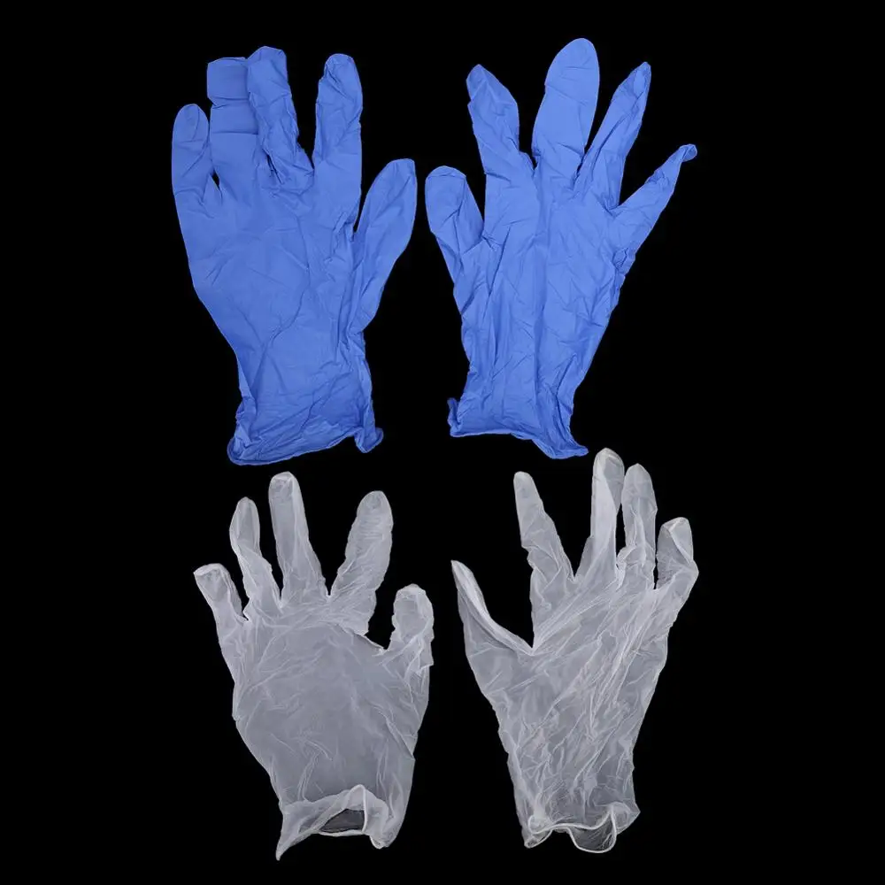 100 шт одноразовые резиновые латексные перчатки для тату ПВХ практичные