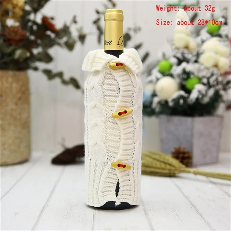 Рождественская Крышка для бутылки вина, рождественские украшения для дома, Санта-Клаус, снеговик, Подарочная сумка для бутылки вина, новогодний декор
