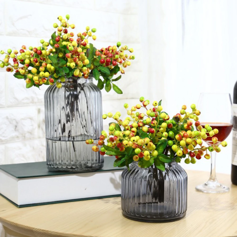 Искусственные ягоды сосновый конус красные фрукты для Рождественского