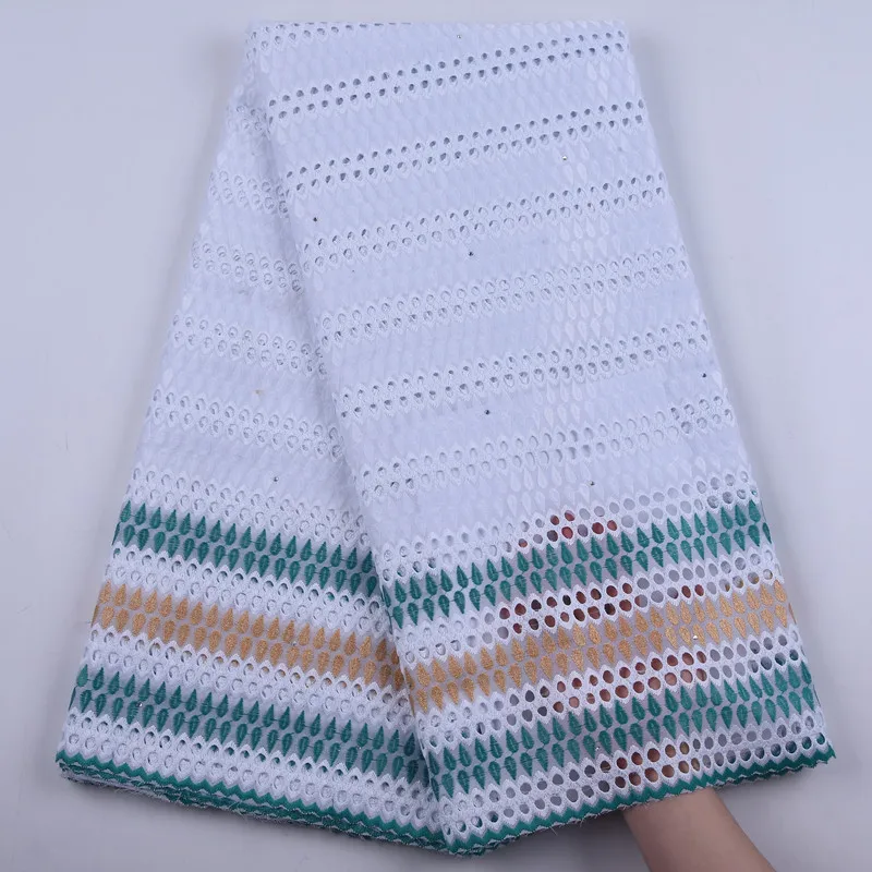 Кружевная ткань с вышивкой из чистого хлопка 2020 африканская сухая кружевная