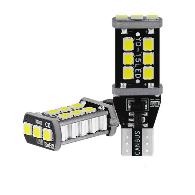

Automobile led reversing lamp T15 2835 15smd w16w decoding steering width indicator CANbus