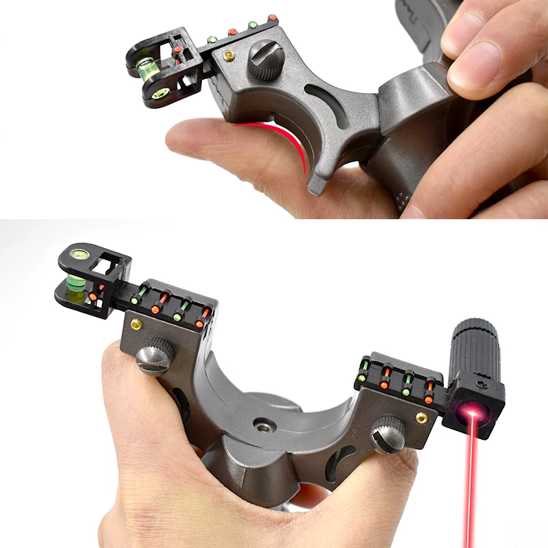

Laser Slingshot High Precision Resin Hunting Catapult for Outdoor Aiming Shooting Sports Accessories with Flat Rubber Band