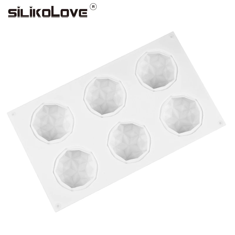 

SILIKOLOVE 6 Holes Diamond Silicone Cake Chocolate Molds For Baking Dessert Ice Mould Moule Mousse DIY Pastry Decorating Tools