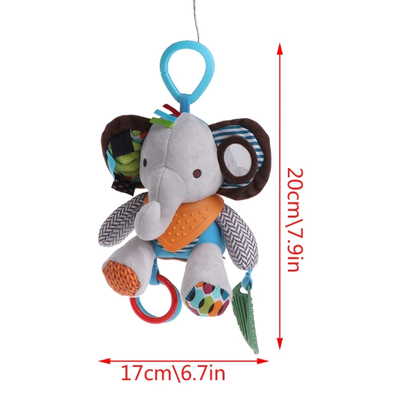 

Baby Rattle Bell Pacify Dolls Infant Crib Stroller Hanging Animals Toy T8ND