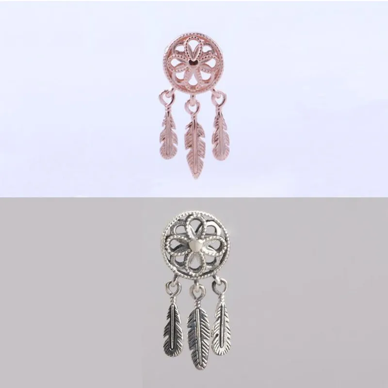 

Authentic 925 Sterling Silver Beads New Rose Gold Sacred Dream Catcher Beads Fit Original Pandora Bracelet For Women Diy Jewelry