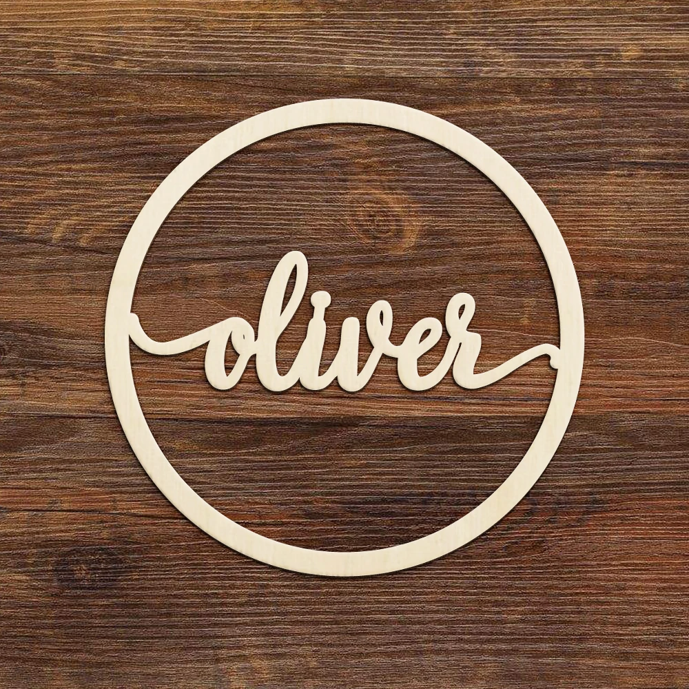 

Customize Wreath Name Wood Letters Wedding Decor Personalized Name Signs Wooden Nursery Wall Decoration Custom Baby Name Sign