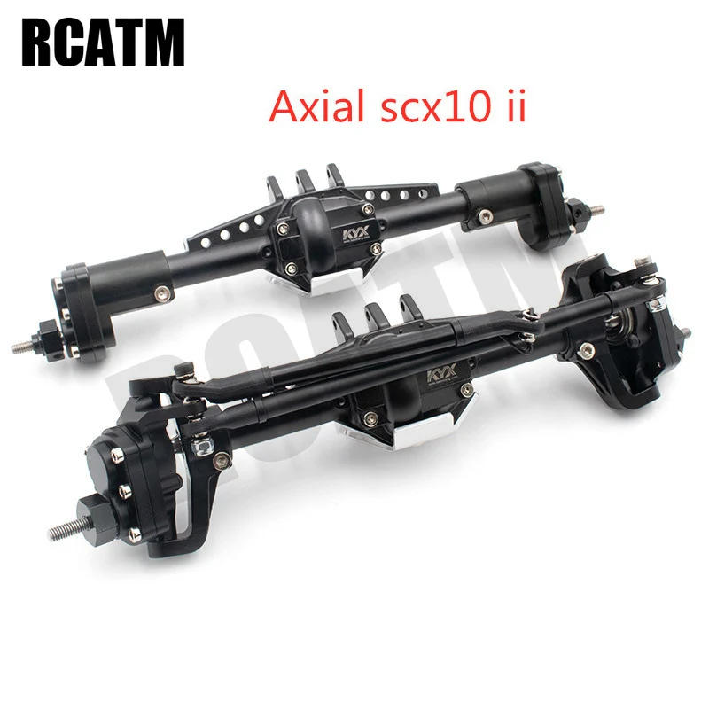 

RC Model CNC Front Rear Portal Axle Set Metal Upgrade Axles For 1/10 RC Crawler Car Axial SCX10 II 90046 DIY OP Part