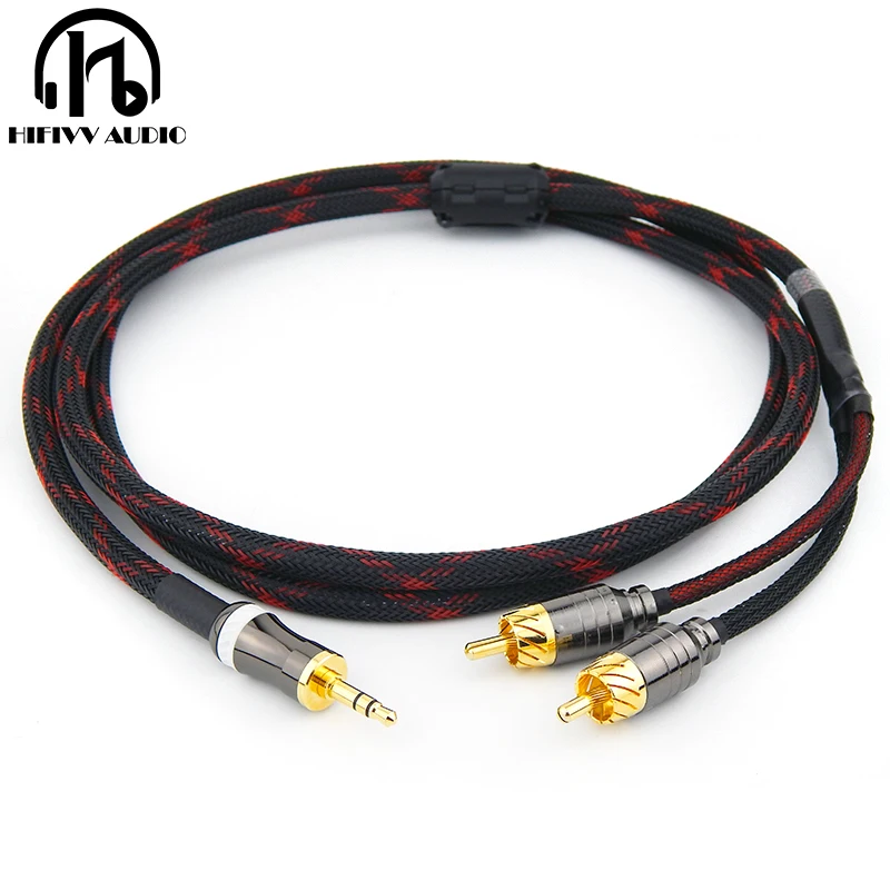 HIFI аудио hifi rca кабель аудиосигнальный провод разъем 3 5 мм один на два RCA