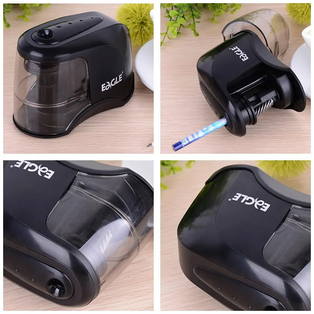 Электрическая точилка для карандашей портативная тяжелое винтовое стальное