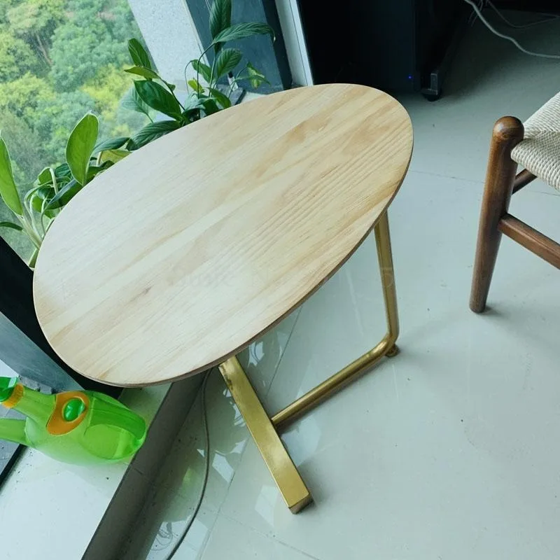 Овальный журнальный столик минималистичный поднос креативный простой из