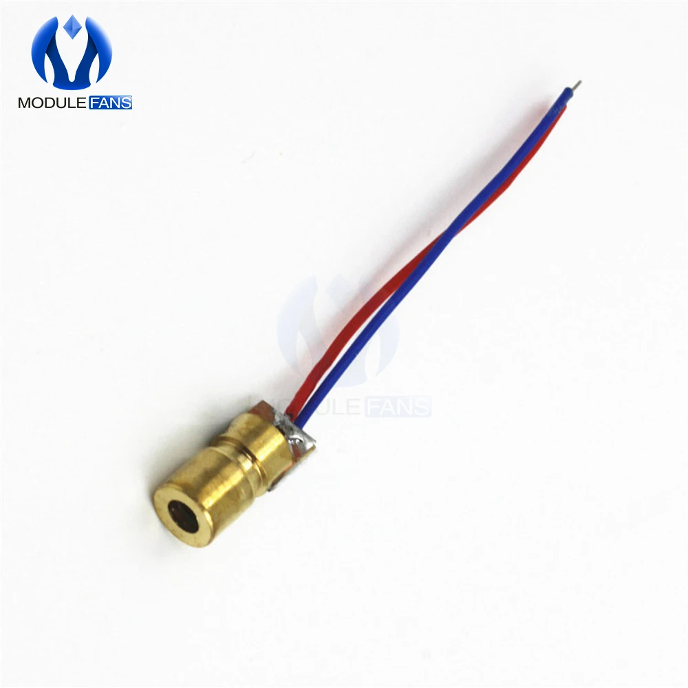 Головка из красной меди точечный модуль лазерного диода нм 6 мм 3 в 5 мВт шт. |