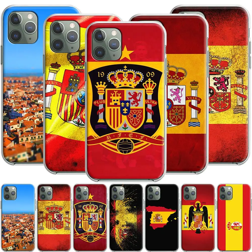 Испания Испанский флаг силиконовый чехол для Apple iPhone 11 Pro SE XS X XR Max 8 7 6S 6 Plus 5