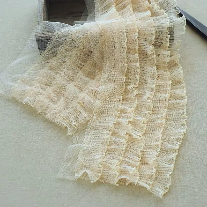 2020 органная смятая оборка тюль кружевная ткань Сделай Сам Дамская Детская кукла