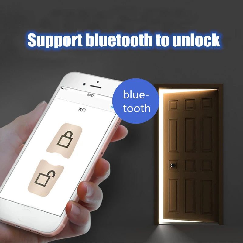 Электрический Болт беспроводной Противоугонный замок безопасности bluetooth система контроля доступа комплект 2 цвета пульт дистанционного управления дверной замок