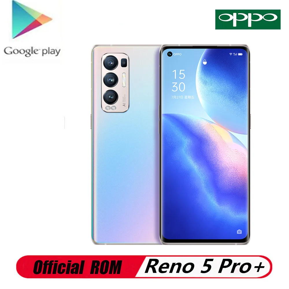 DHL Быстрая доставка Oppo Рино 5 Pro + плюс 5G сотового телефона 6 55 &quot90 Гц 12 Гб