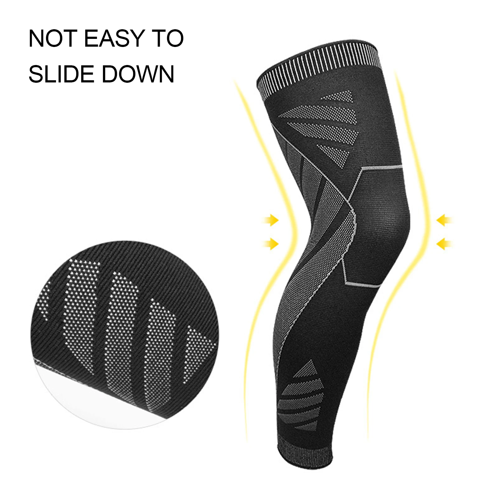 

1Pc Adult Sport Stretchy Lengthen Knee Pad Outdoor Riding Basketball Leg Sleeve Guard Non-slip Bandage Compression Leg Protector