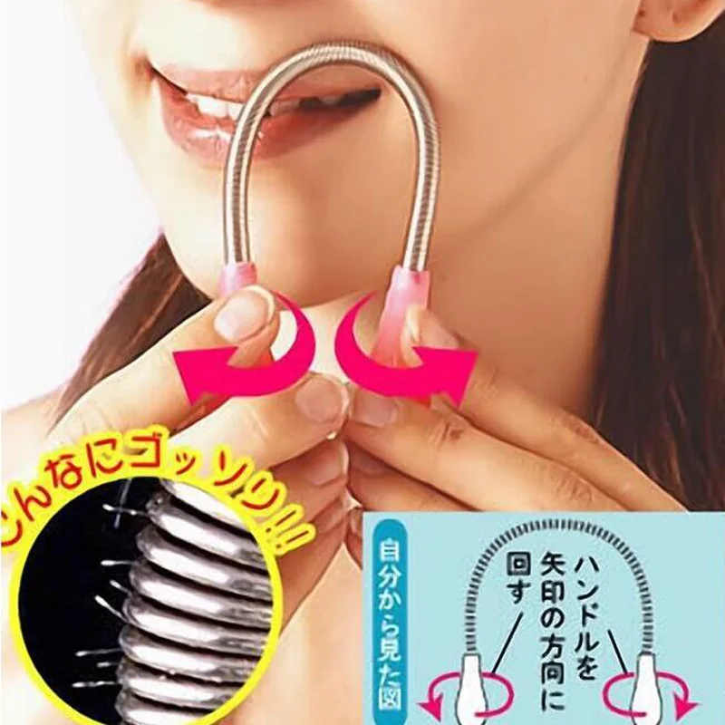 Устройство для удаления волос на лице инструмент нежной микро кожи пружинный