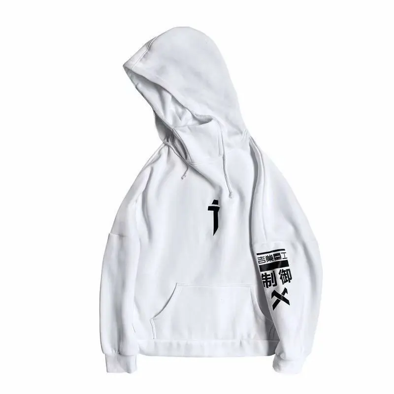 

Techwear Harajuku Hoodies Sweatshirts Men Letter Embroidery Print Hip Hop Streetwear Hoody Cotton Pullover Fleece Hooded Outwear