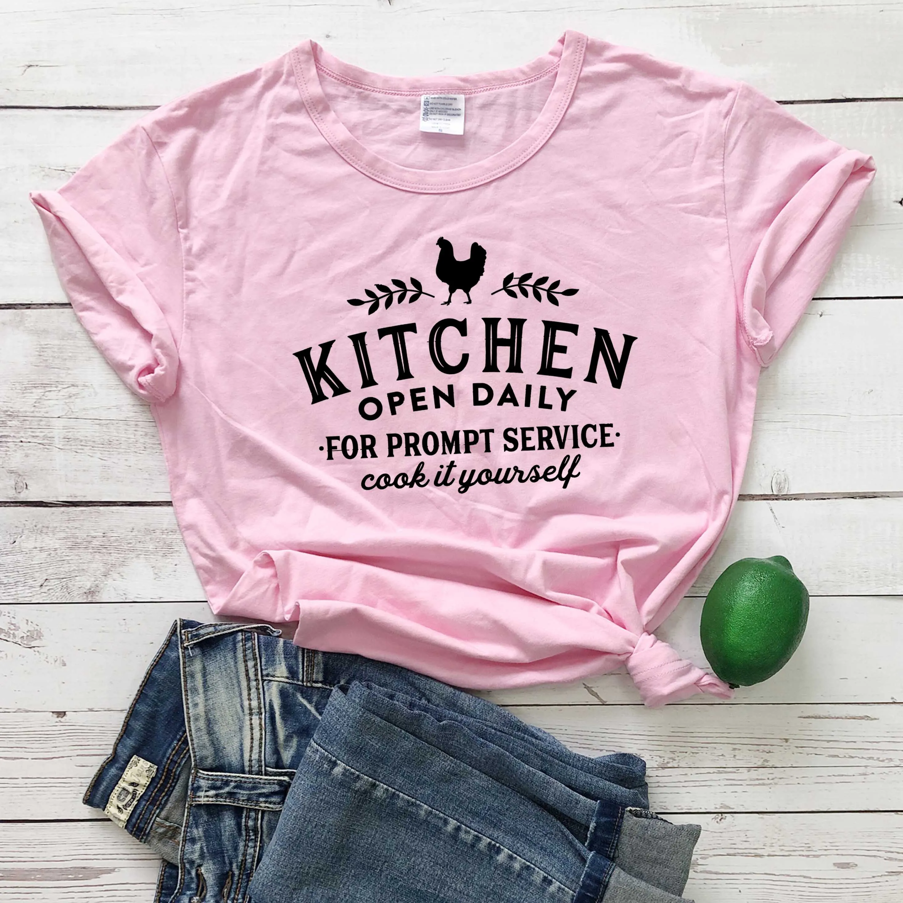 

Кухня ежедневно Женская мода хлопок, свободный покрой, смешной надписью гранж tumblr футболка молодой битник милый вечерние младшего возраста...