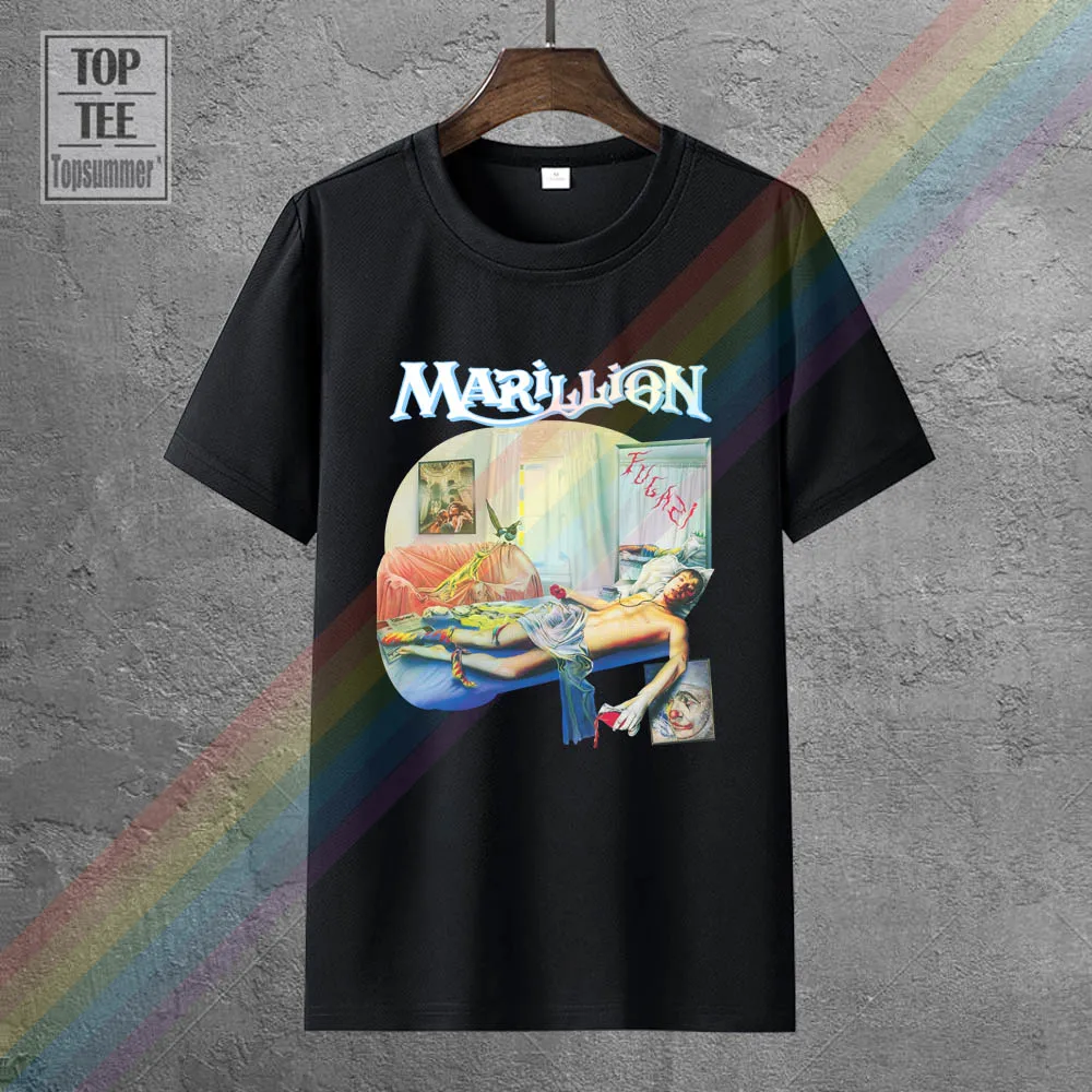 

Marillion Fugazi Black T Shirt Progressive Rock Fish Big Big Train Genesis Summer 2018 Short Sleeve Plus Size
