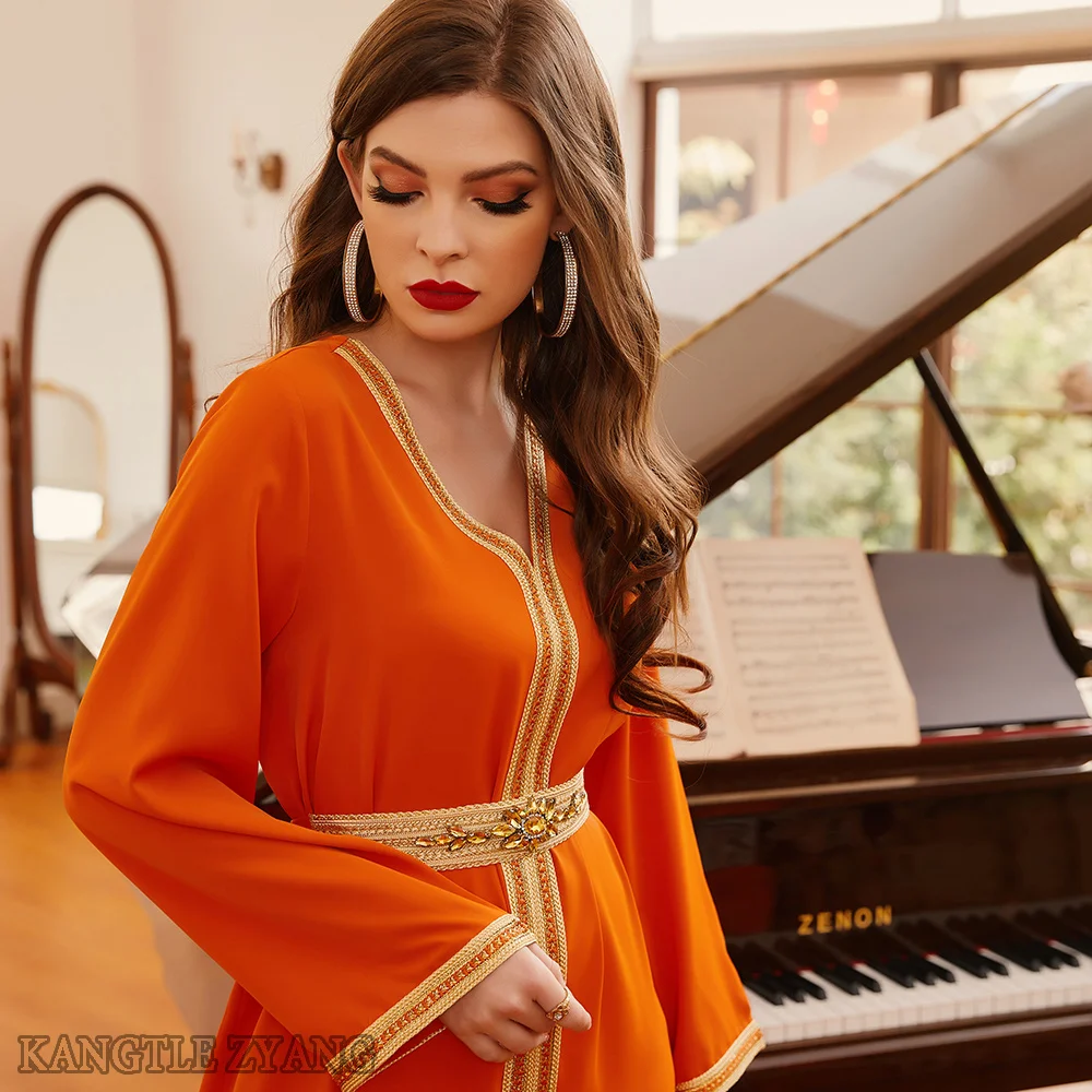 

Satin Abaya Dubai Turkey Muslim Dress Islamic Abayas For Women Caftan Marocain De Soiree Kaftan Robe Musulmane Djellaba Femme