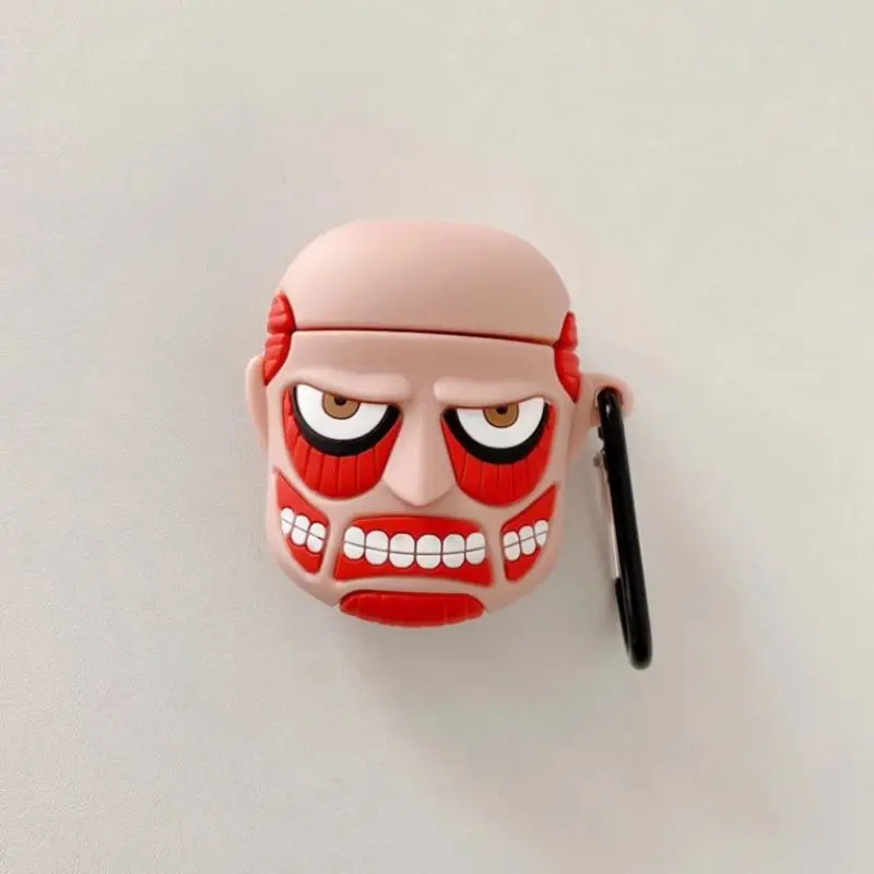 

3D Cartoon Titan Case for Earphone Cases Protect Cover with Keychain on Earphone