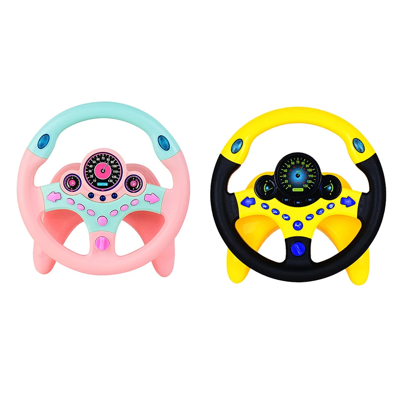 

Eletric Simulation Steering Wheel Toy with Light Sound Baby Kids Musical Educational Copilot Stroller Steering Wheel Vocal Toys