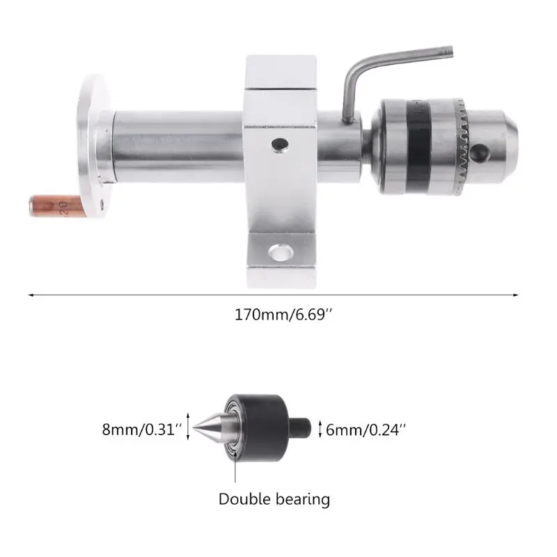 

H7JB DIY Multifunction Drilling Tailstock Live Center With Claw For Mini Lathe Machine Revolving Rotrary Centre Accessories
