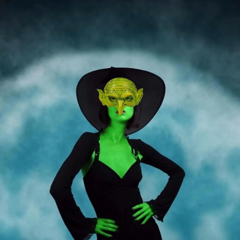 Пена Ведьма Маска для хеллоуина и карнавала фестиваль вечерние маска зеленый
