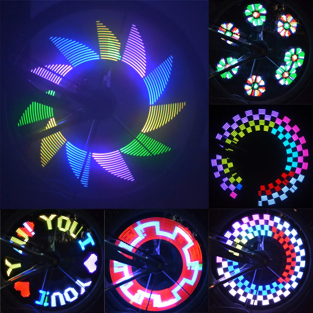 Colorful Flashlight For Bicycle Rainbow LED Lanterns On Wheel Signal Lights Bikes Accessories | Спорт и развлечения