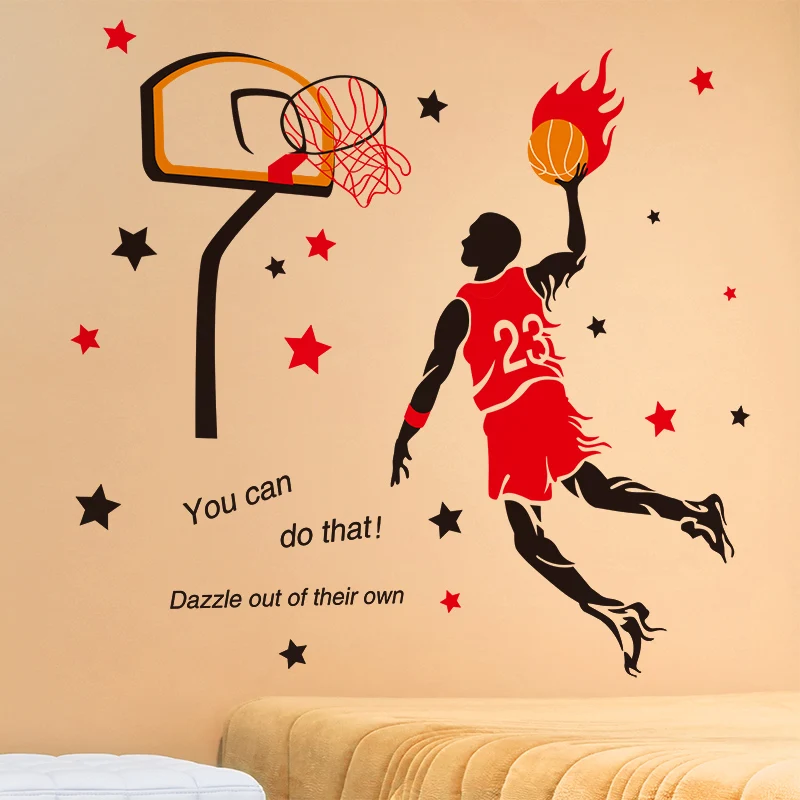 [SHIJUEHEZI] игровая Наклейка на стену Баскетбол ПВХ материал № 23 для баскетбола