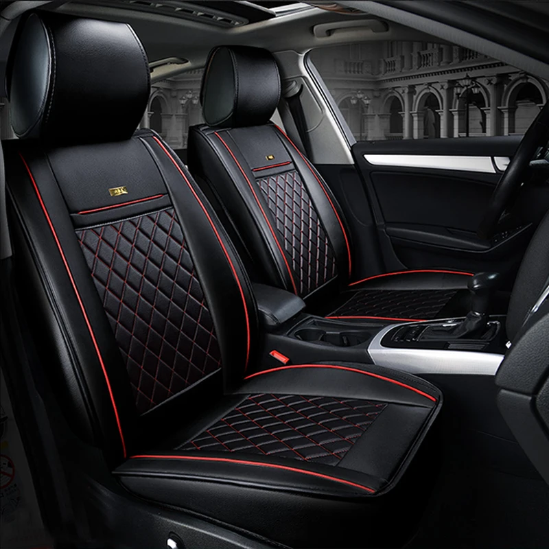 (Передние + задние) роскошные кожаные чехлы для сидений автомобиля Nissan Qashqai March Teana