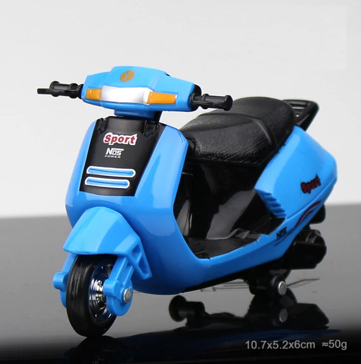 Kida blue Новые 1:16 масштаб педали мотоцикла сплав Пластиковые модельные автомобили 4 стиля милые модели скутеров лучшие коллокации игрушки для детей - Цвет: Kida blue