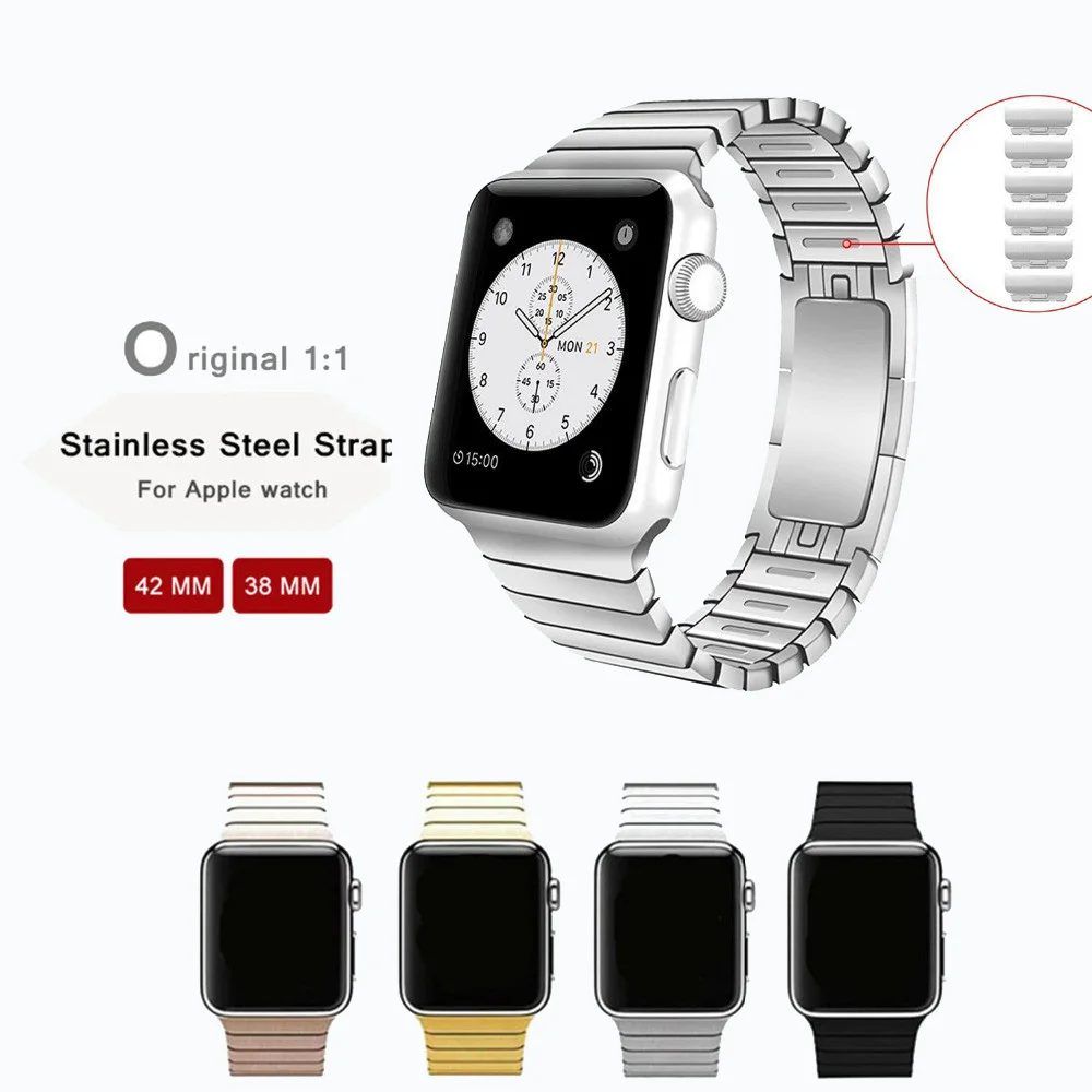 

Link bracelet For Apple Watch band 44mm/40mm 42mm 38mm iwatch band correa belt pulseira apple watch 4 3 5 SE 6 7 strap 41 45 mm