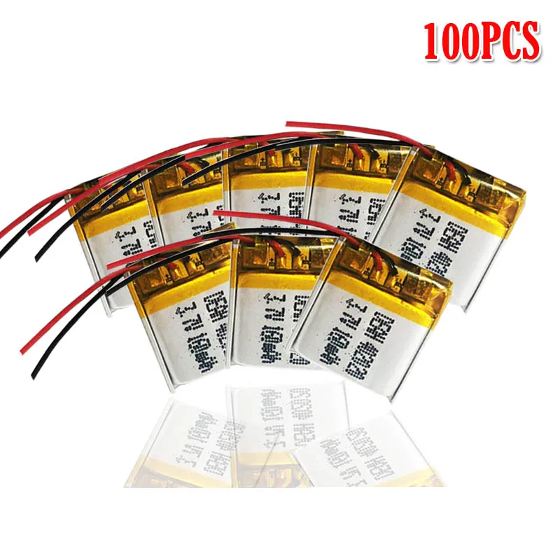 100pcs 3,7 в 160 мАч 402020 литий-полимерный Li-Po Перезаряжаемые Батарея музыкальная шкатулка для плюшевых игрушек gps PAD DVD DIY bluetooth наушники с громкой связью - Цвет: 100pcs
