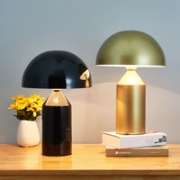 creative mushroom table lamp for bedside hotel light luxury gold study model room designer livingroom decoration table light