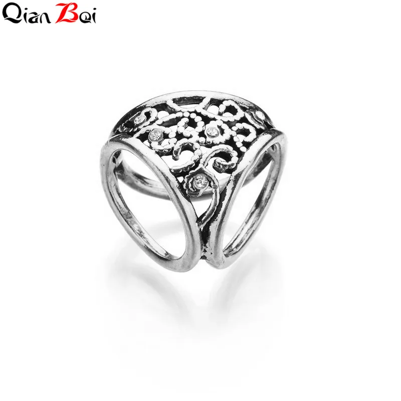 QianBei простые инкрустированные Стразы три кольца пряжка для шарфа высококачественные мужские рубашки