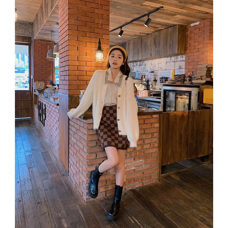 Кардиган свитер пальто женский свободный на весну и осень кардиган |