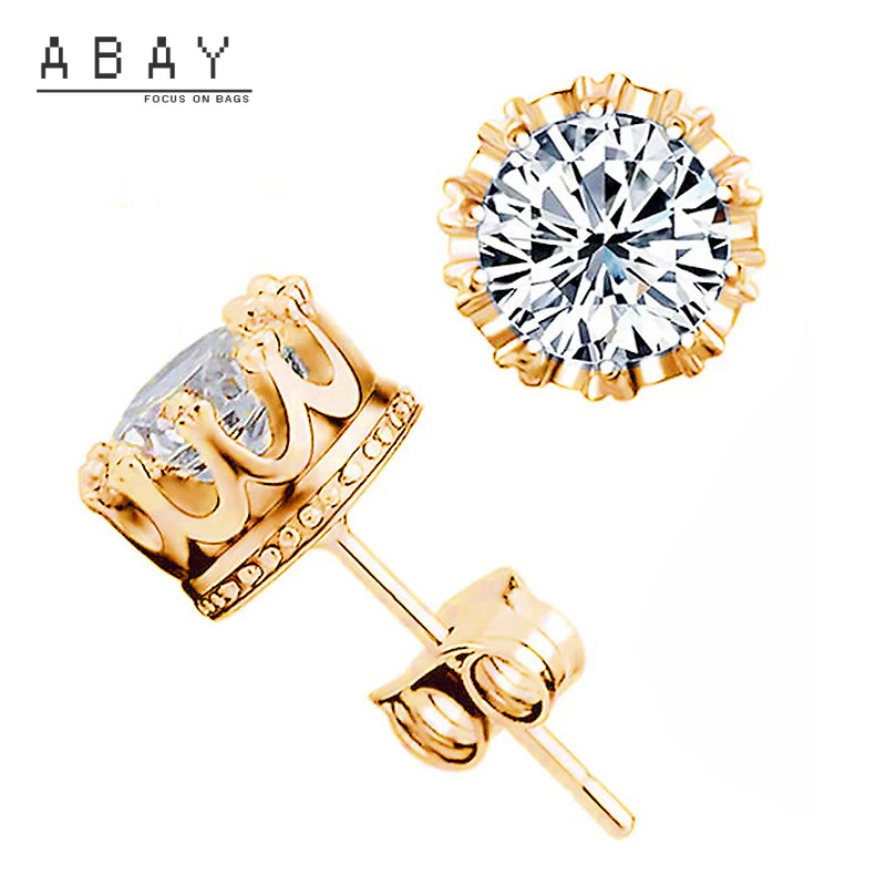 

S925 серебро, Горячая продажа, ААА Циркон Корона Серьги для женщин новые простые универсальные темперамент роскошные модные чувство дизайна ...