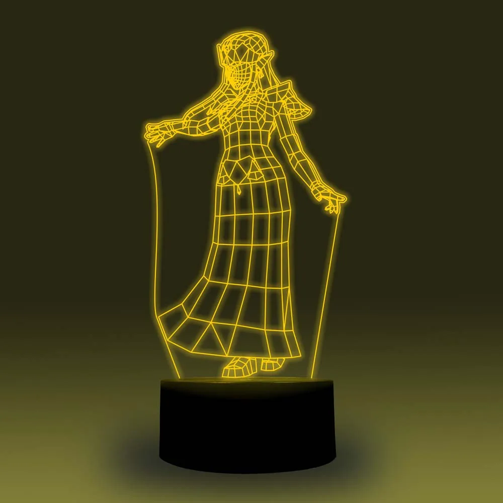 NiteApps 3D Zelda Lady ночник настольная Иллюзия украшение лампа подарок на день рождения приложение/сенсорное управление