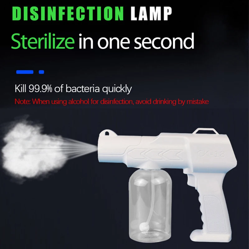 

CK-18 500ml Blu-ray Disinfection Gun USB Charging Durable Portable Atomization Disinfector Spray Gun Household Tool Hot New