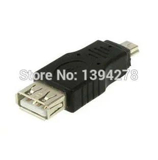 

Free Shippping Black Female USB 2.0 A to Male Mini 5 pin B Adapter Converter USB cable For MP3 MP4 300Pcs/Lot Wholesale