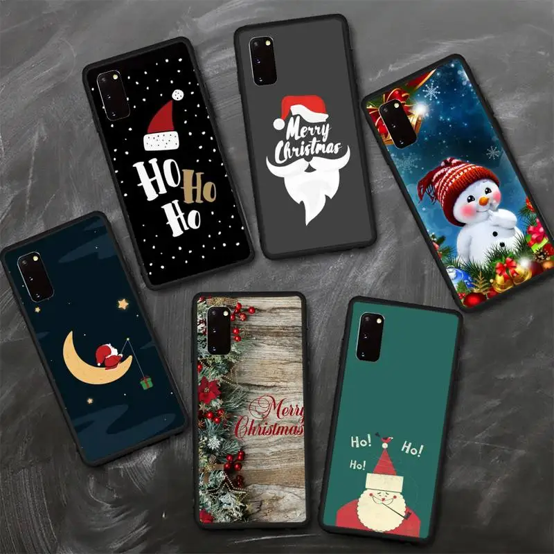 

Christmas NEW Year Silicone Cell Phone Case for Samsung A6 A7 A8 A9 A10 A530 A720 A7 A750 A51 A52 2018 Plus soft cover
